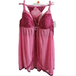 NWT French Affair Babydoll Lingerie Set